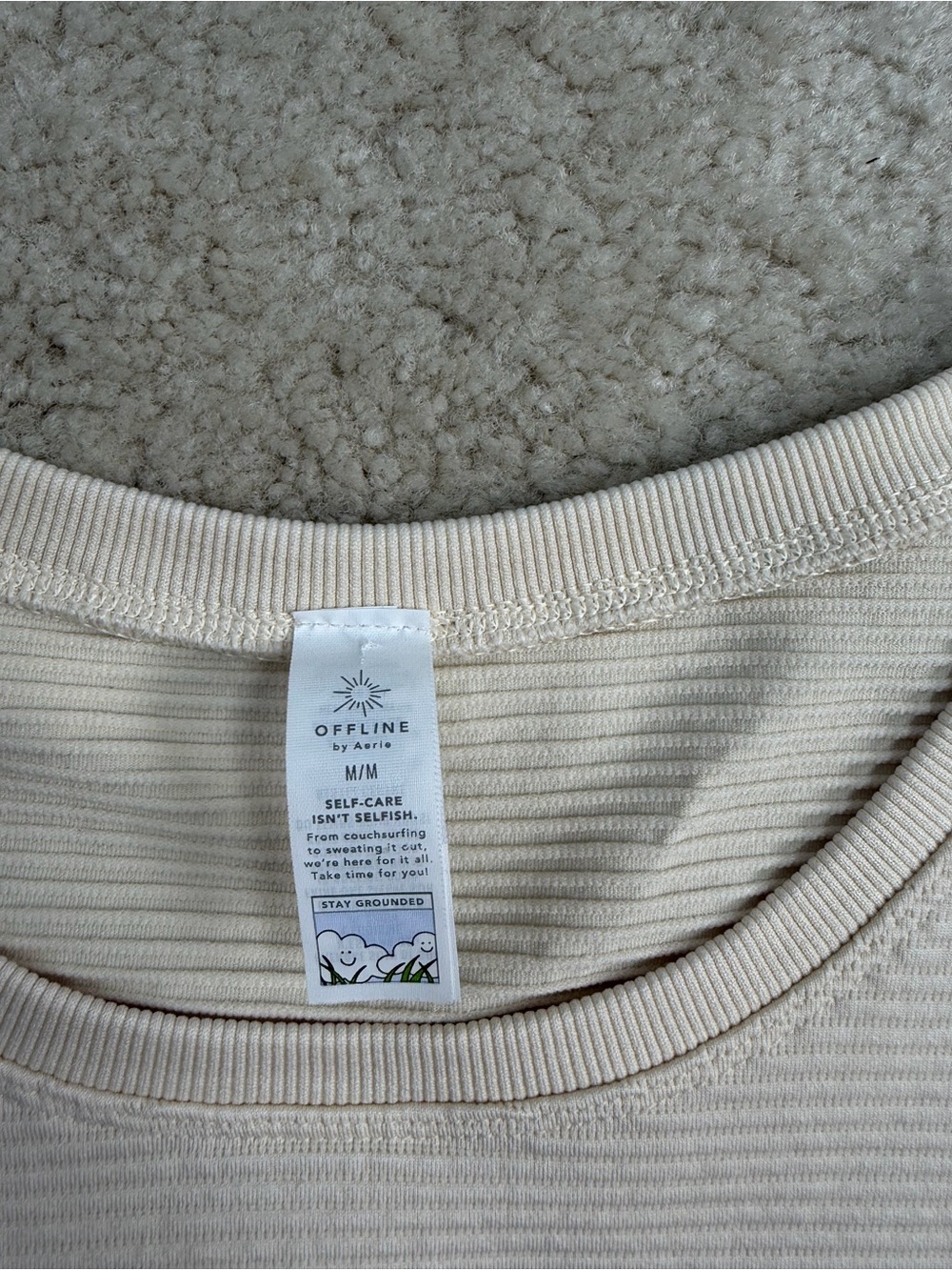 Aerie Offline Size Medium Ribbed Crop Top Short Sleeve Athletic Yoga Top Bundle - Picture 3 of 9